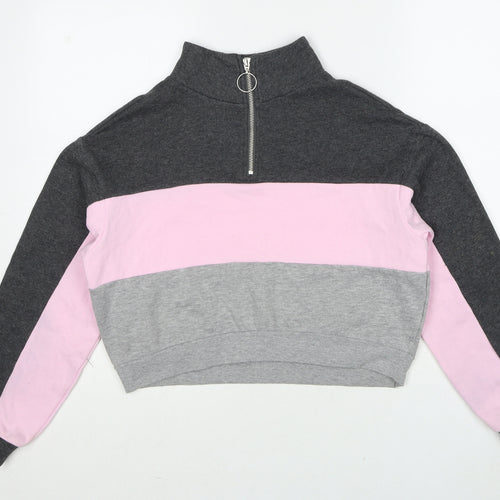Brave Soul Womens Multicoloured Colourblock Polyester Pullover Sweatshirt Size XS Pullover