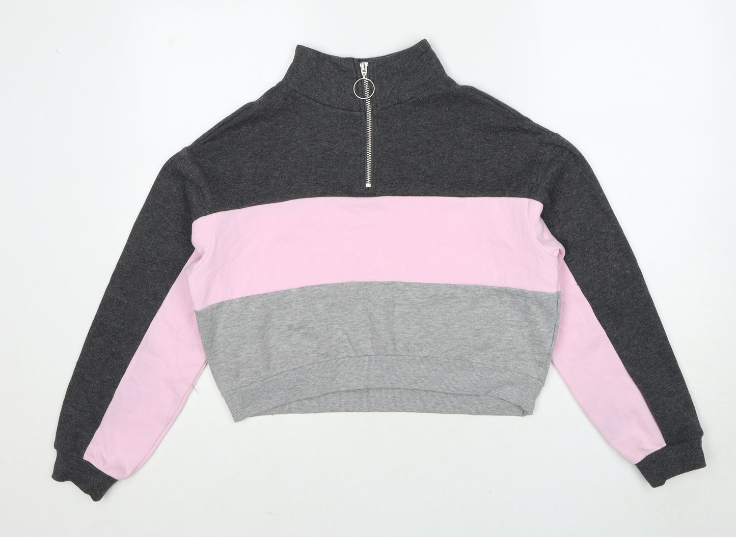 Brave Soul Womens Multicoloured Colourblock Polyester Pullover Sweatshirt Size XS Pullover