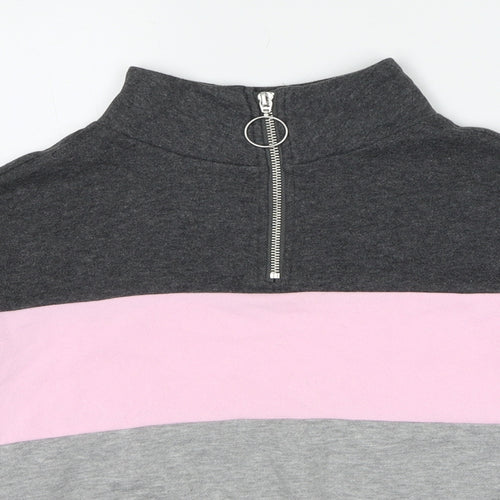 Brave Soul Womens Multicoloured Colourblock Polyester Pullover Sweatshirt Size XS Pullover