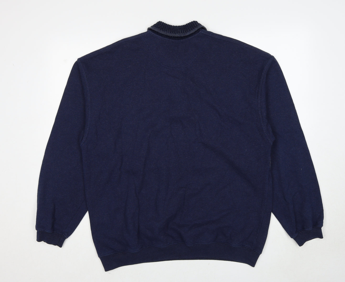 Marks and Spencer Mens Blue Cotton Pullover Sweatshirt Size L