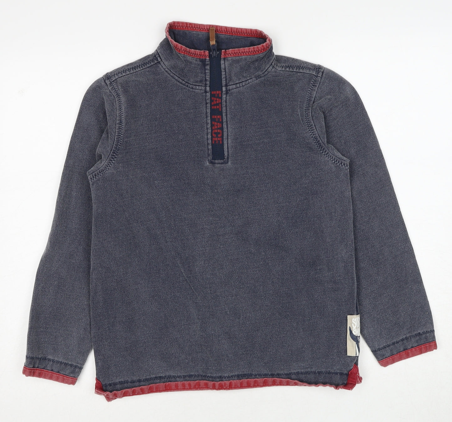Fat Face Boys Grey Cotton Pullover Sweatshirt Size 10-11 Years Pullover