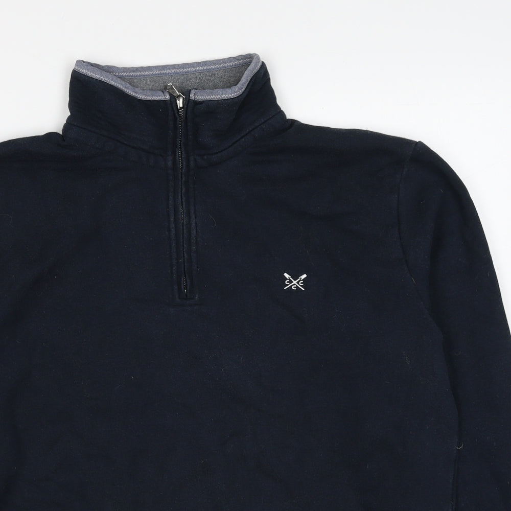 Crew Clothing Womens Blue Cotton Pullover Sweatshirt Size L Pullover