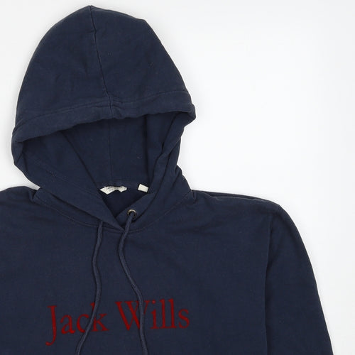 Jack Wills Womens Blue Cotton Pullover Hoodie Size 8 Pullover