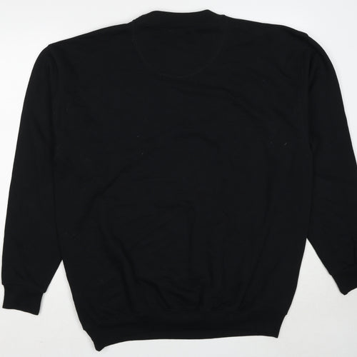 Blue Thunder Mens Black Cotton Pullover Sweatshirt Size L