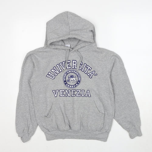 Venice Womens Grey Cotton Pullover Hoodie Size S Pullover