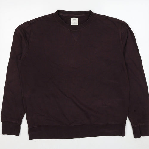 Marks and Spencer Mens Red Cotton Pullover Sweatshirt Size L