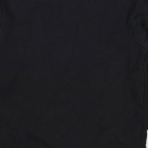 adidas Mens Black Cotton Pullover Sweatshirt Size S
