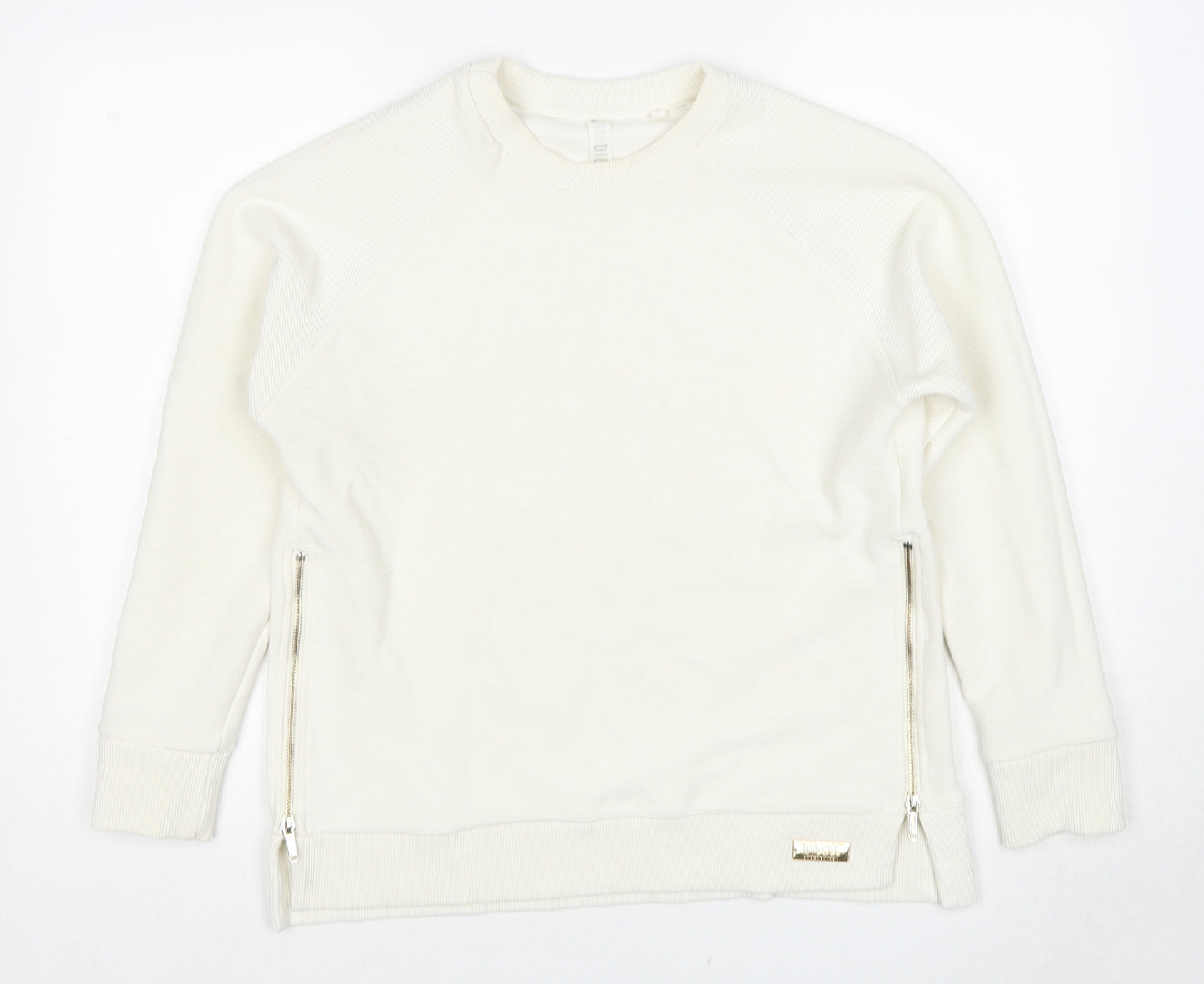 Diesel Womens White Polyester Pullover Sweatshirt Size S Pullover