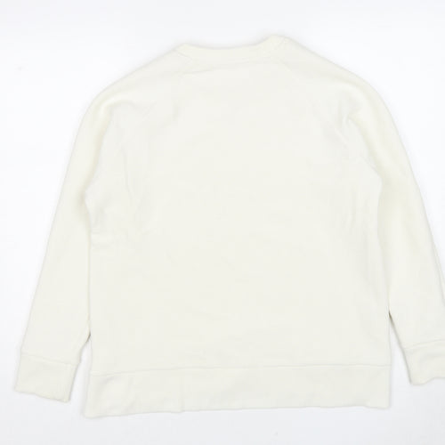 Diesel Womens White Polyester Pullover Sweatshirt Size S Pullover