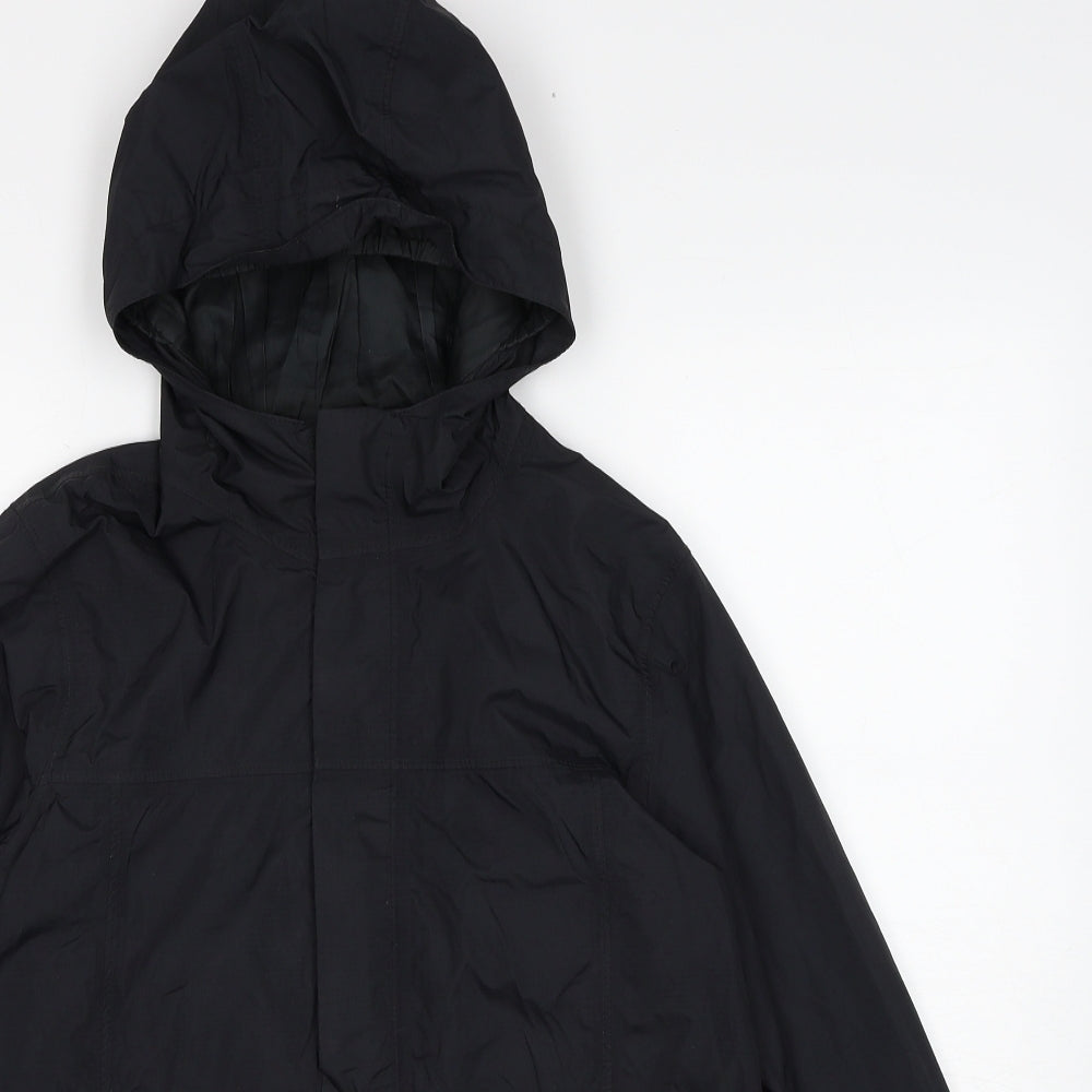 The North Face Boys Black Windbreaker Jacket Size L Zip