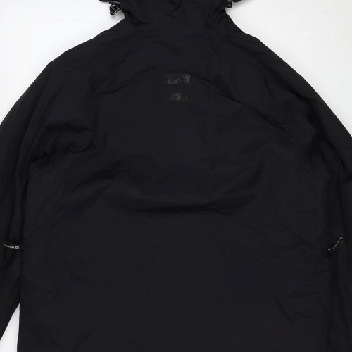 Moah Mens Black Windbreaker Jacket Size M Zip