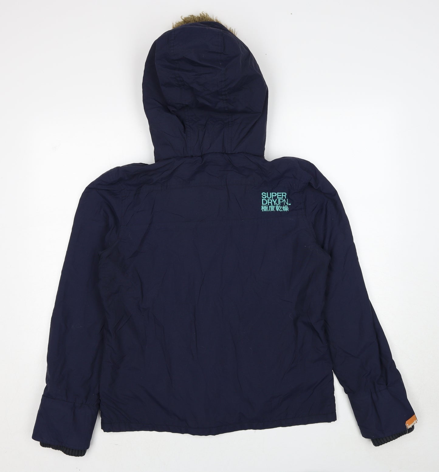 Superdry Womens Blue Windbreaker Jacket Size L Zip