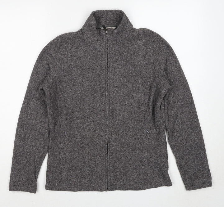 Marks and Spencer Womens Grey Geometric Jacket Size 12 Zip