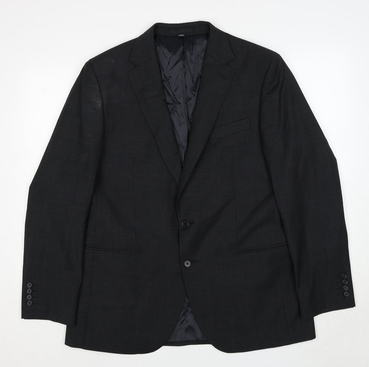 Marks and Spencer Mens Black Polyester Jacket Suit Jacket Size 42 Regular