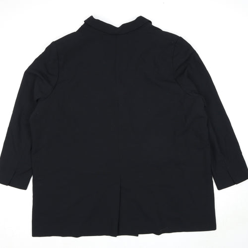Marks and Spencer Womens Black Polyester Jacket Suit Jacket Size 20