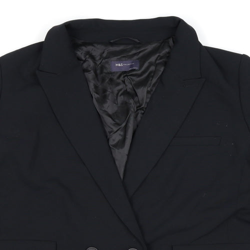 Marks and Spencer Womens Black Polyester Jacket Suit Jacket Size 20