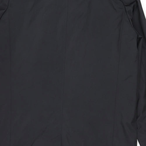 Marks and Spencer Mens Black Overcoat Coat Size XL Button