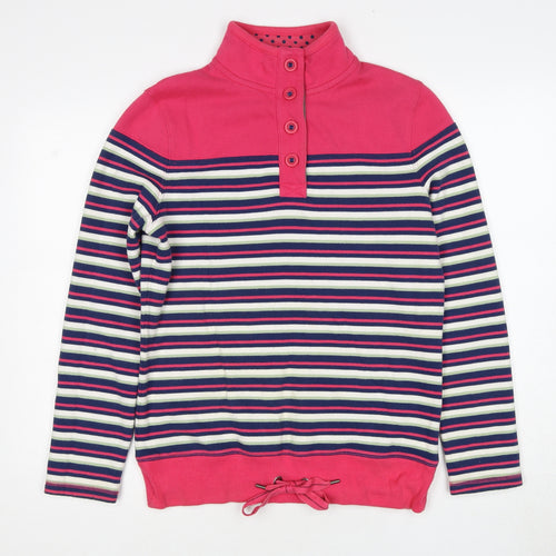 Marks and Spencer Womens Multicoloured Striped Cotton Pullover Sweatshirt Size S Pullover
