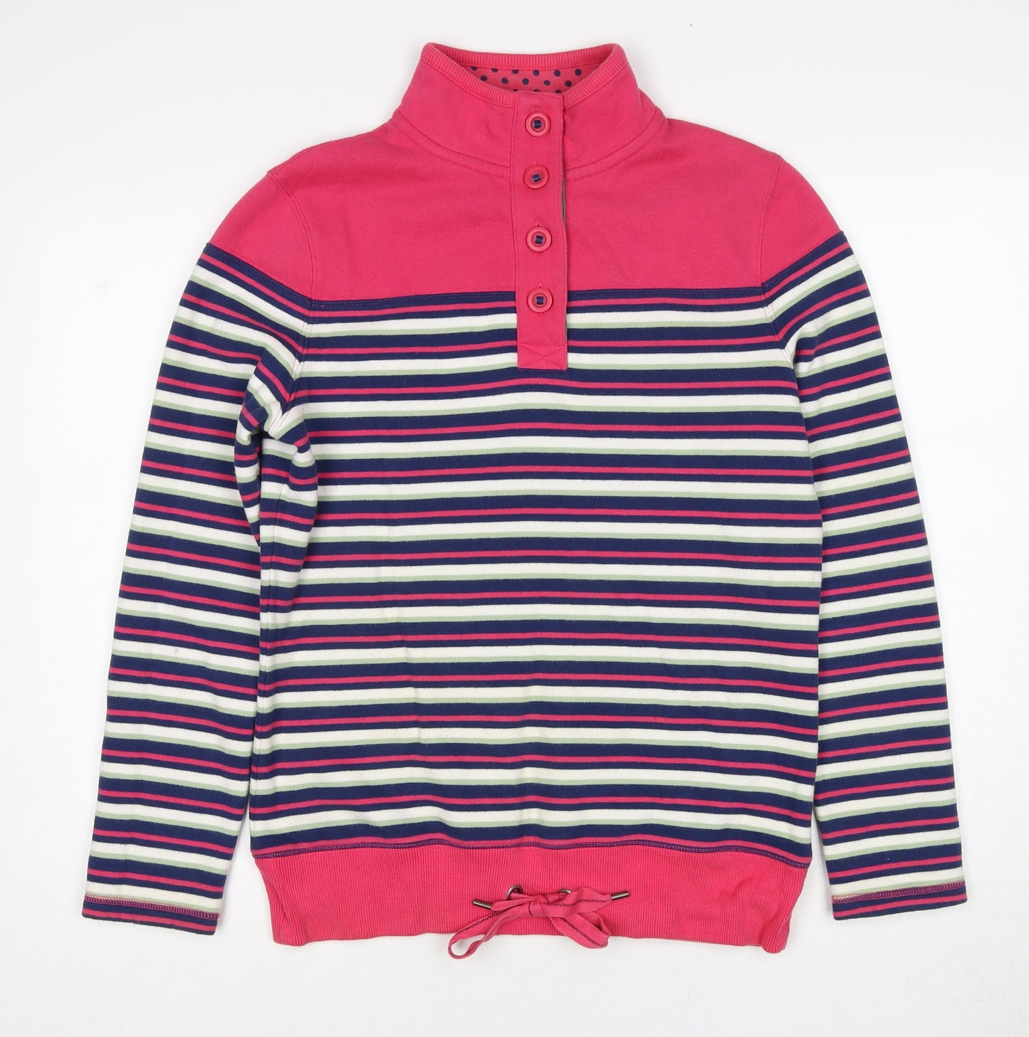 Marks and Spencer Womens Multicoloured Striped Cotton Pullover Sweatshirt Size S Pullover