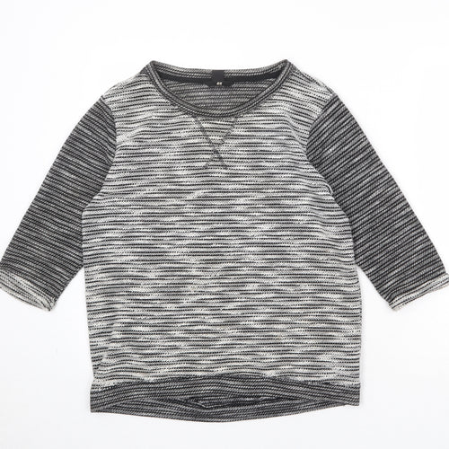 Divided by H&M Womens Grey Round Neck Polyester Pullover Jumper Size S