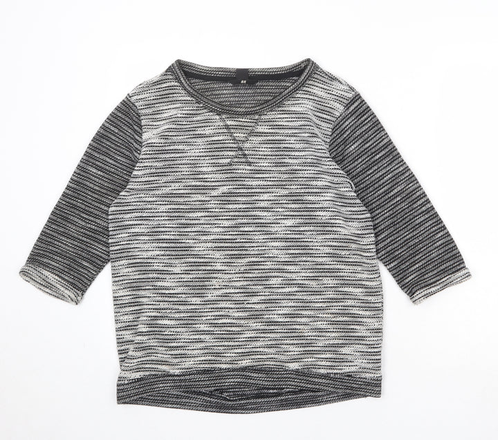 Divided by H&M Womens Grey Round Neck Polyester Pullover Jumper Size S