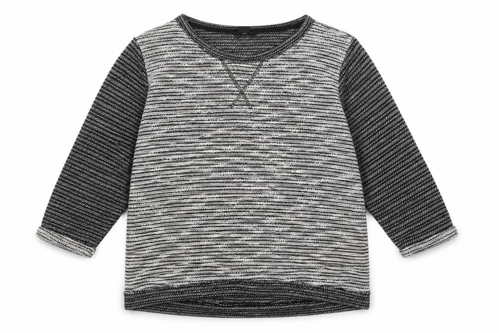 Front view of Divided by H&M women’s grey round neck polyester jumper, size S