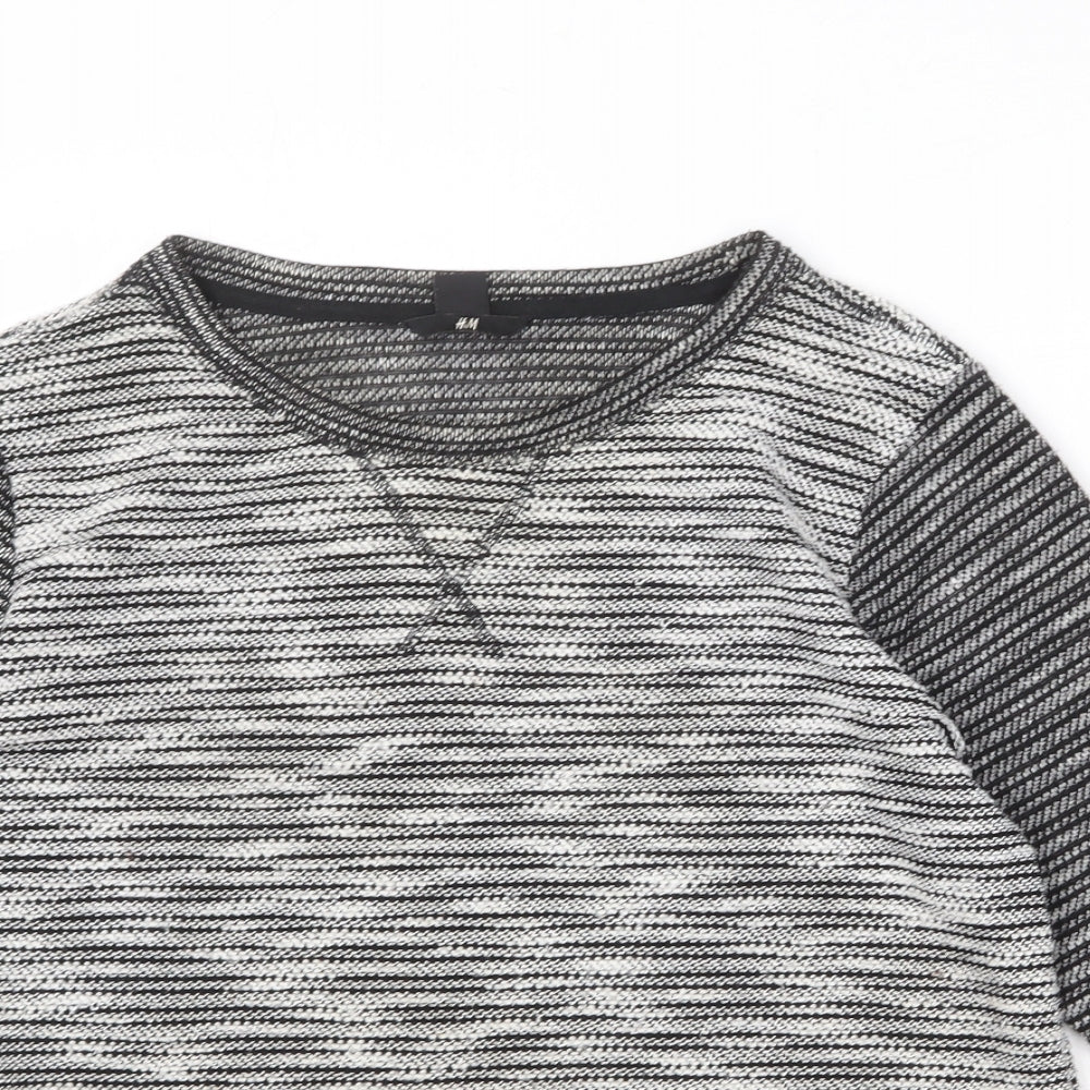 Divided by H&M Womens Grey Round Neck Polyester Pullover Jumper Size S