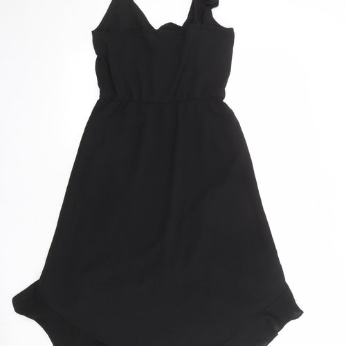 Divided by H&M Womens Black Polyester Fit & Flare Size 8 V-Neck Pullover