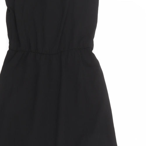 Divided by H&M Womens Black Polyester Fit & Flare Size 8 V-Neck Pullover