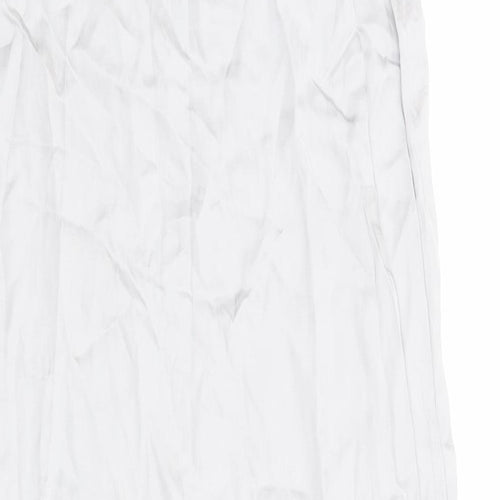 Vanessa Womens Grey Viscose A-Line Size M Boat Neck Button