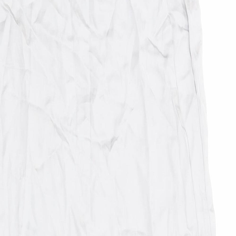 Vanessa Womens Grey Viscose A-Line Size M Boat Neck Button