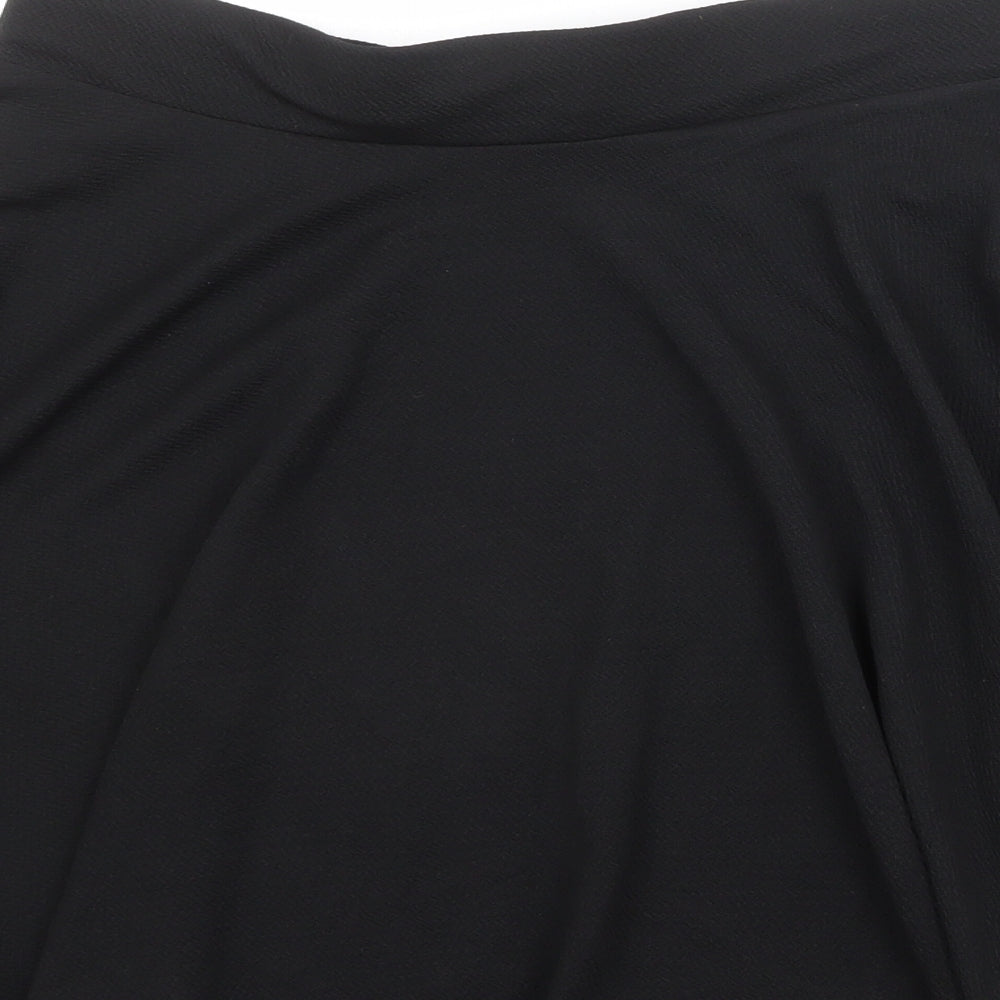 Urban Coco Womens Black Polyester Pleated Skirt Size XL