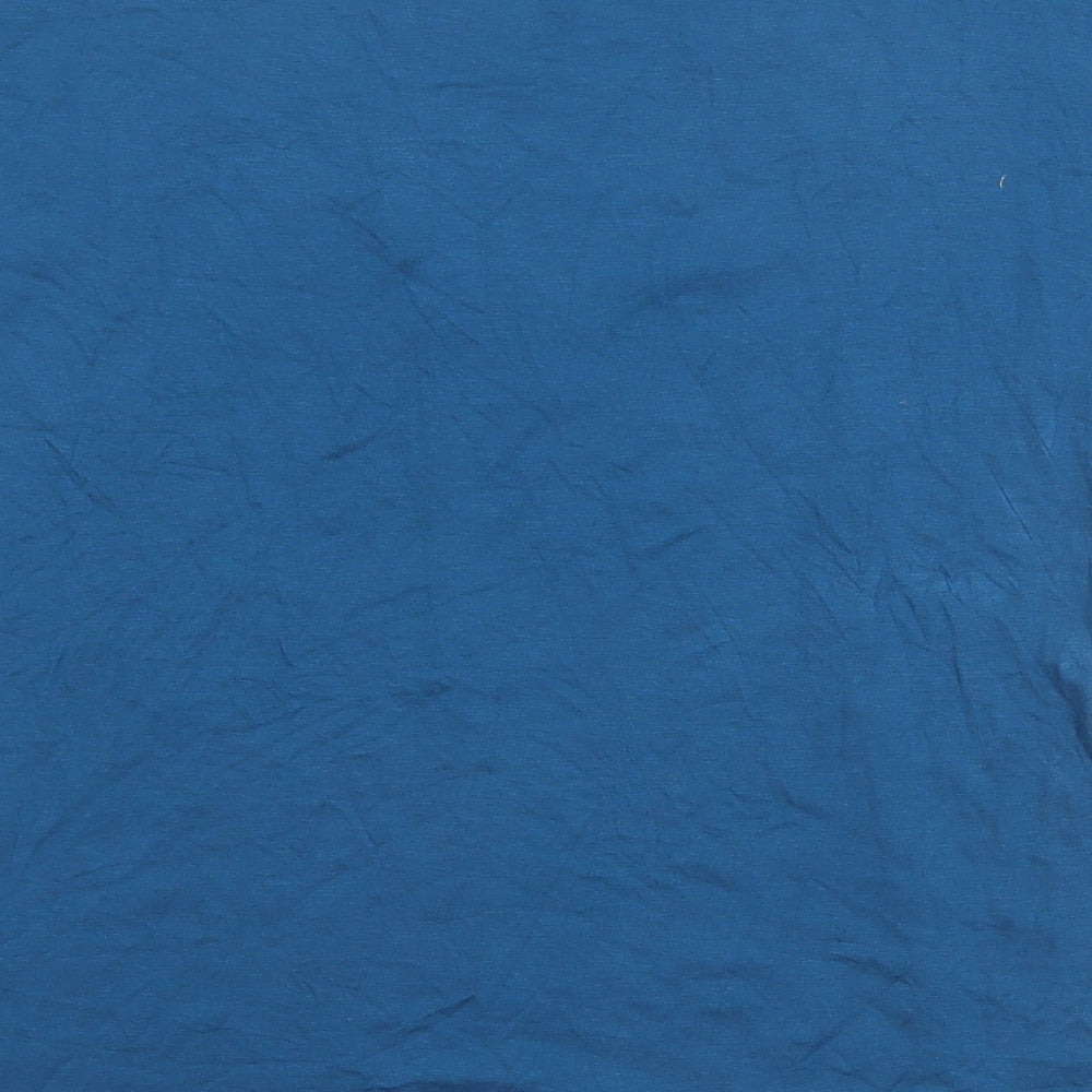 Marks and Spencer Womens Blue Viscose Basic Blouse Size 12 Boat Neck