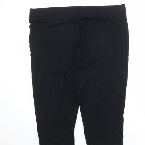 Marks and Spencer Womens Black Viscose Cropped Leggings Size 22