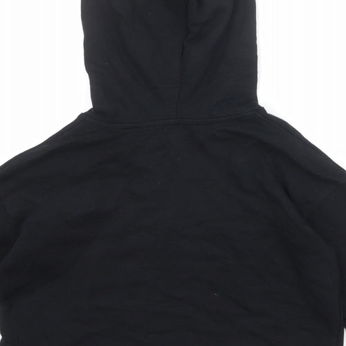 River Island Girls Black 100% Cotton Pullover Hoodie Size 5-6 Years Pullover - Sassy