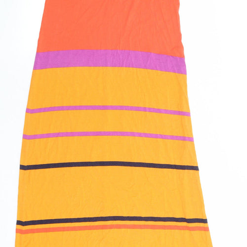 Gap Womens Multicoloured Striped Polyester Maxi Size S Scoop Neck Pullover