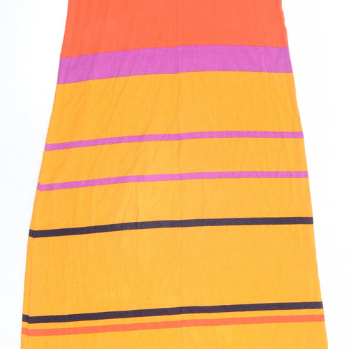 Gap Womens Multicoloured Striped Polyester Maxi Size S Scoop Neck Pullover