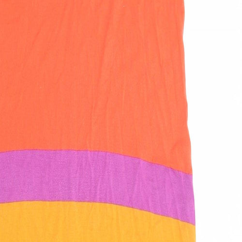 Gap Womens Multicoloured Striped Polyester Maxi Size S Scoop Neck Pullover