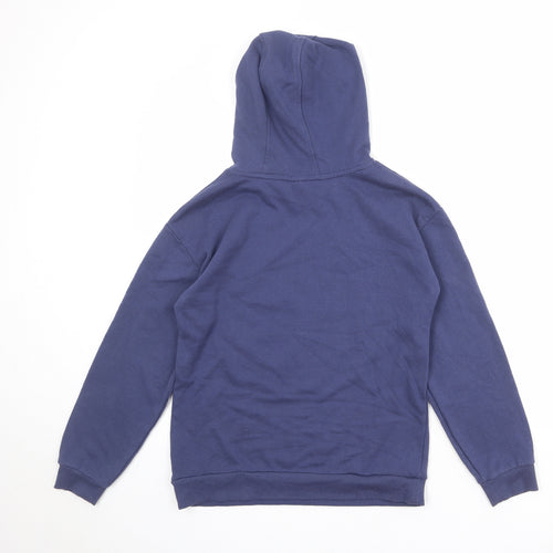 Disney Girls Blue Cotton Pullover Hoodie Size 12-13 Years Pullover - Mickey Mouse