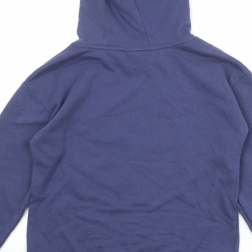 Disney Girls Blue Cotton Pullover Hoodie Size 12-13 Years Pullover - Mickey Mouse