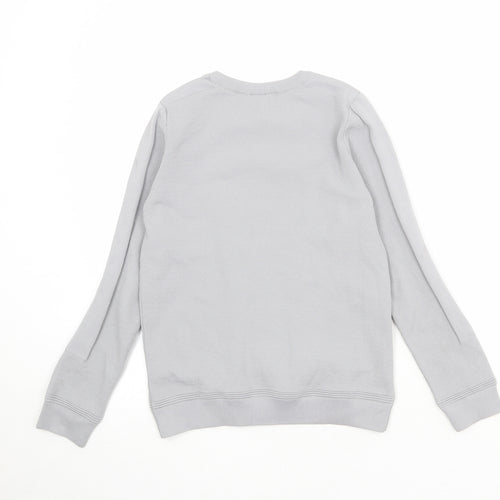 River Island Boys Grey Polyester Pullover Sweatshirt Size 11-12 Years Pullover