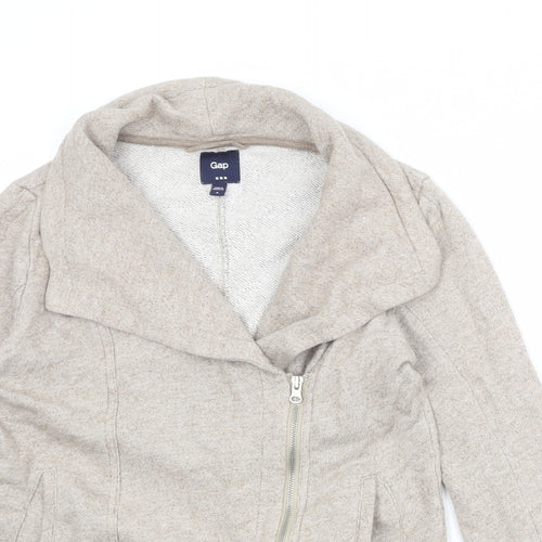 Gap Womens Beige Biker Jacket Size S Zip