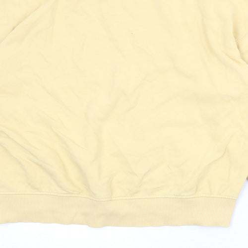 Weekday Womens Yellow 100% Cotton Pullover Sweatshirt Size S Pullover