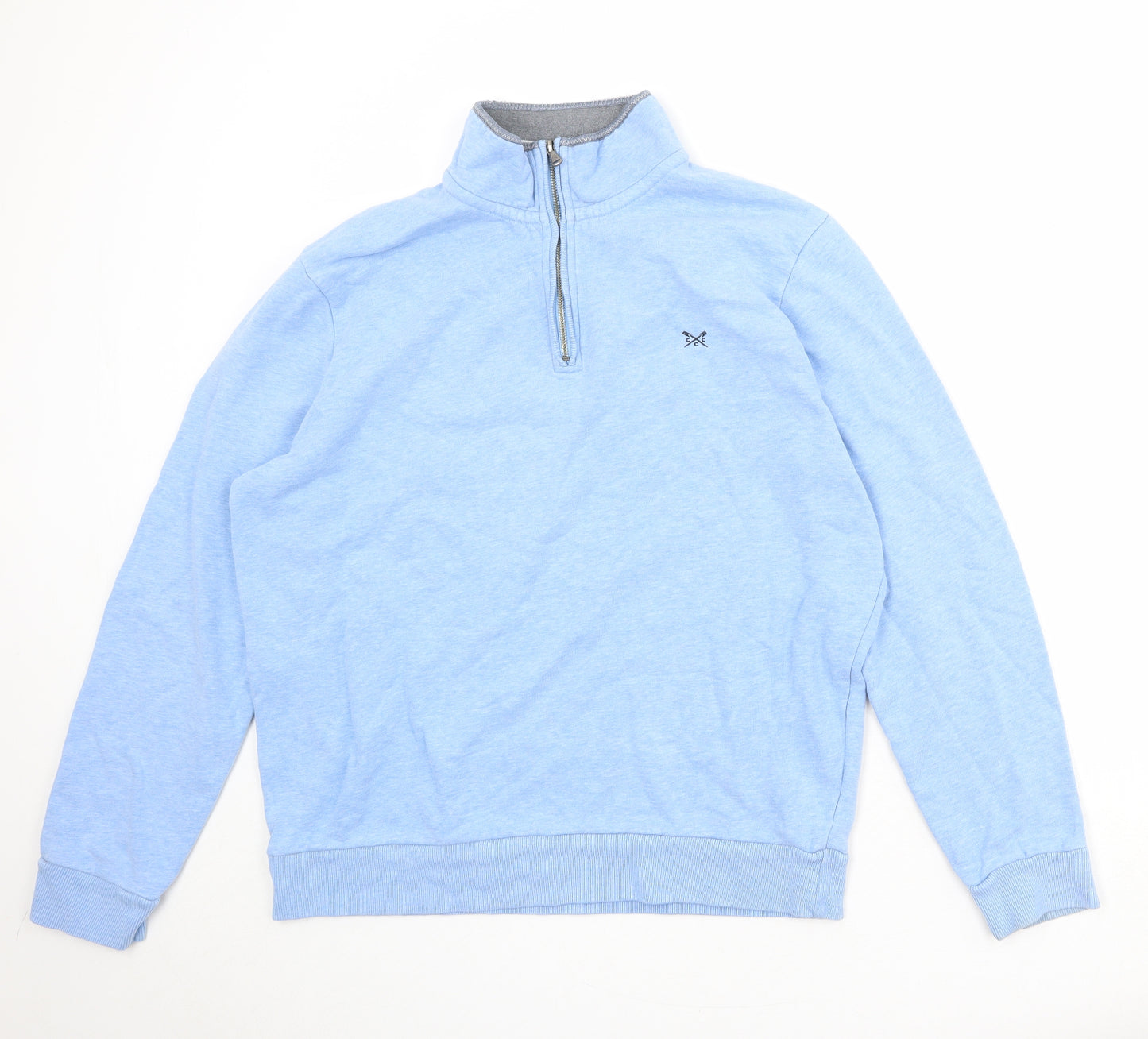 Crew Clothing Mens Blue Cotton Pullover Sweatshirt Size XL
