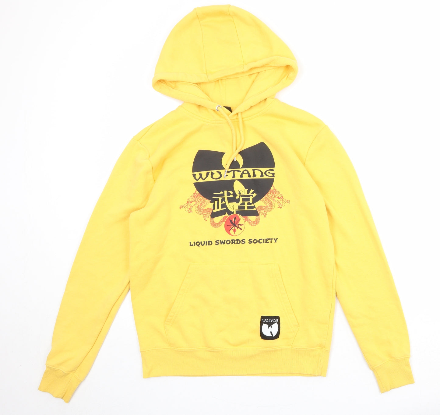 Wu-Tang Mens Yellow Cotton Pullover Hoodie Size M