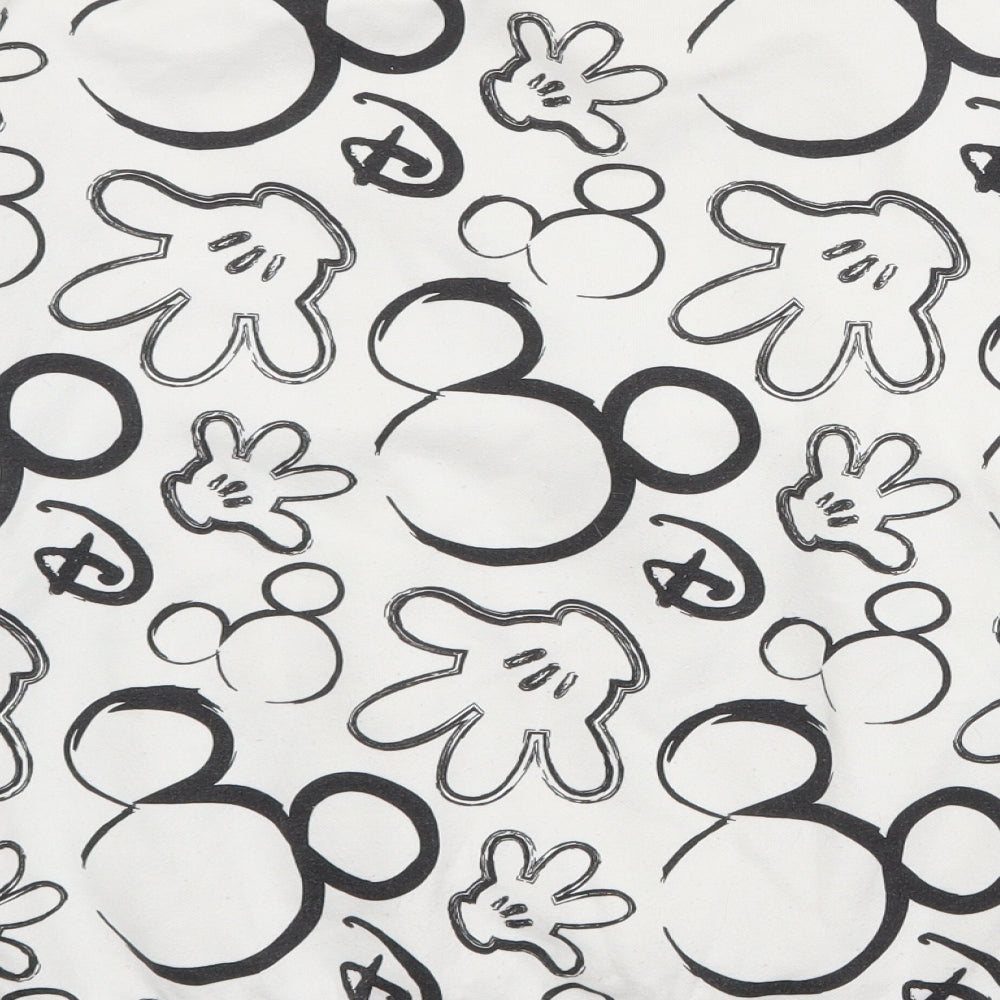 Disney Womens White Polyester Pullover Sweatshirt Size 10 Pullover - Mickey Mouse Size 10-12