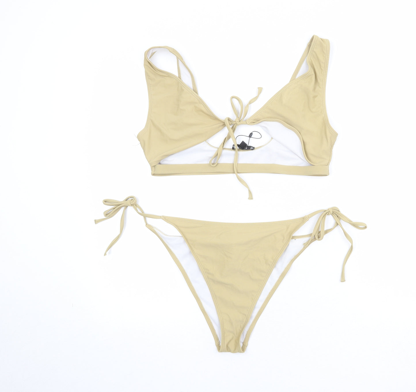 Missguided Womens Beige Polyamide Bikini Size 16