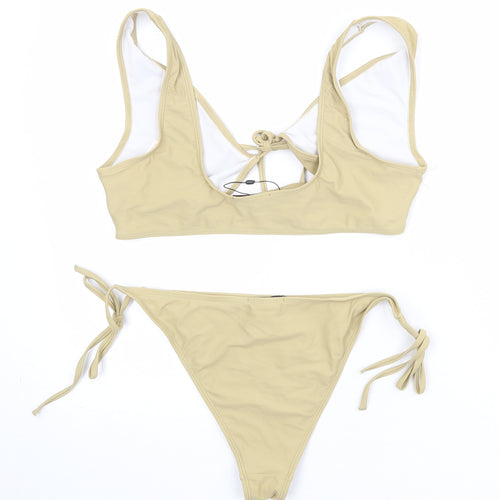 Missguided Womens Beige Polyamide Bikini Size 16