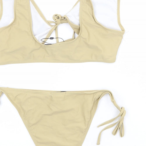 Missguided Womens Beige Polyamide Bikini Size 16