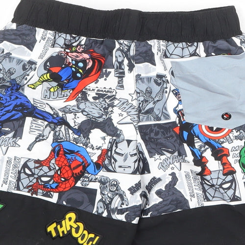 Disney Boys Multicoloured Geometric Polyester Bermuda Shorts Size 5-6 Years Regular - Marvel Avengers Swim Shorts